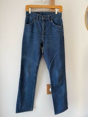 Vintage Levi’s Orange Tab Straight-Leg Jeans in Dark Blue